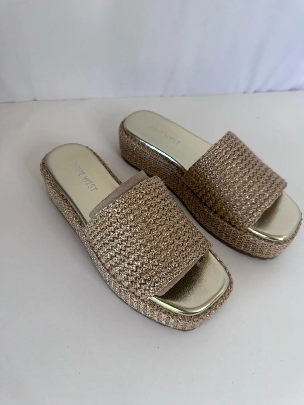 Nine West Keziah Flatform Slide Sandals Size 7.5